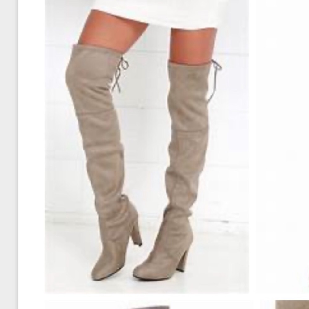 Steve Madden Gorgeous Taupe Thigh High Boots